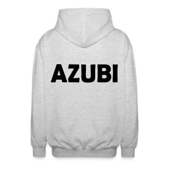Azubi - Unisex Kapuzenjacke - Hellgrau meliert - Hinten - AI Model Male 185 light (185cm)