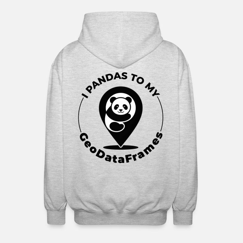 GeoDataFrames Pandas GIS Programmation Python - Veste à capuche unisexe - gris clair chiné