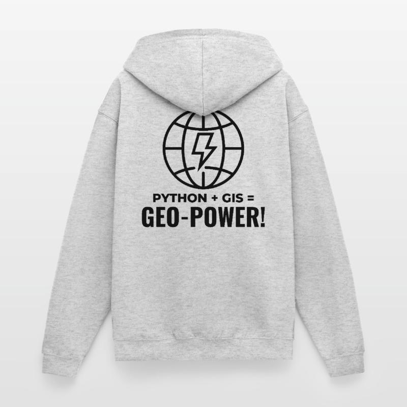 Python GIS Geo-Power Programmierung Geospatial Unisex Kapuzenjacke