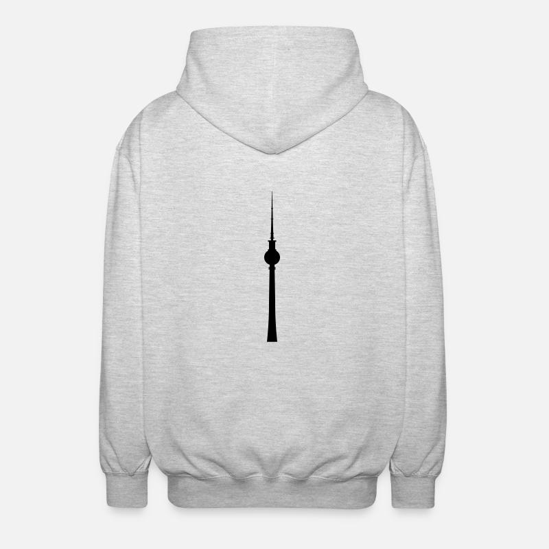 Fernsehturm Berlin - Unisex Kapuzenjacke - Hellgrau meliert