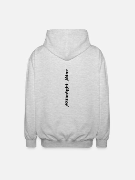 midnightstar 6 Ärmel - Unisex Kapuzenjacke - Hellgrau meliert
