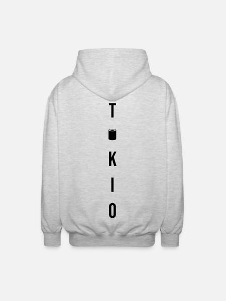 Tokyo Japan Sushi Gift - Unisex Hooded Jacket - light heather grey