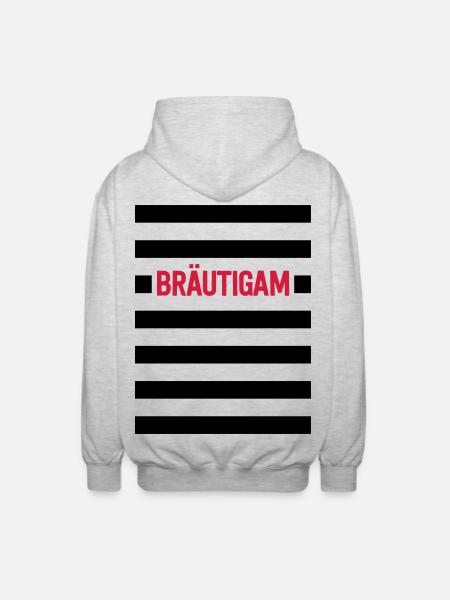 Groom - strip bachelor party - Unisex Hooded Jacket - light heather grey