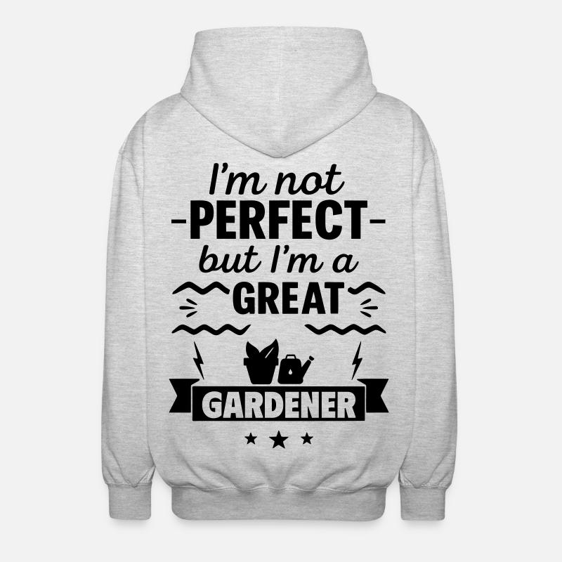 Nicht perfekt aber ein super Gärtner - Unisex Kapuzenjacke - Hellgrau meliert