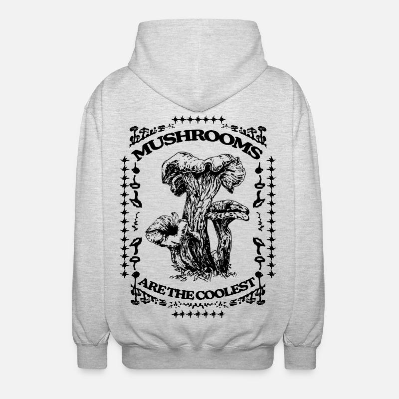LES CHAMPIGNONS SONT LES PLUS COOL - Veste à capuche unisexe - gris clair chiné