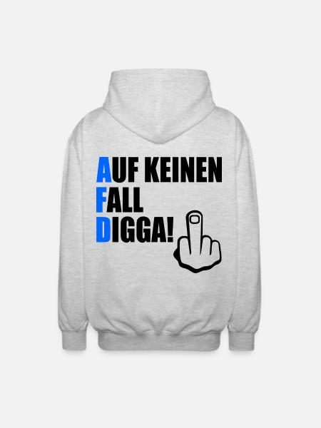 Certainement pas digga - Veste à capuche unisexe - gris clair chiné
