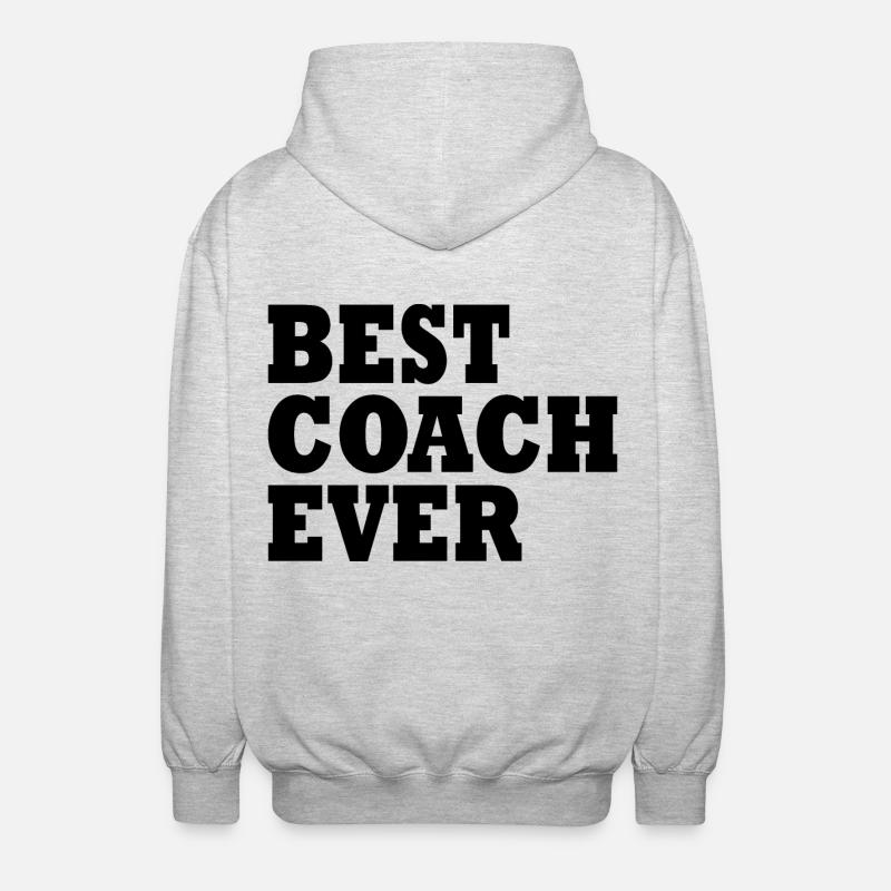 Best coach ever - Unisex Kapuzenjacke - Hellgrau meliert
