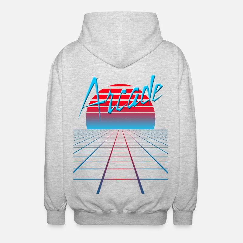 NERDY forever - Arcade - Unisex Kapuzenjacke - Hellgrau meliert