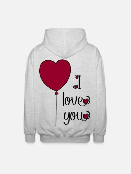 T-shirt for lovers - Unisex Hooded Jacket - light heather grey