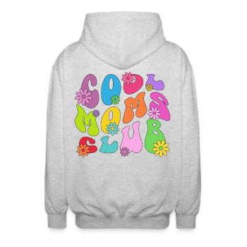 Cool Moms Club - Mutter Mom Muttertag Mama - Unisex Kapuzenjacke - Hellgrau meliert - Hinten - AI Model Male 185 light (185cm)