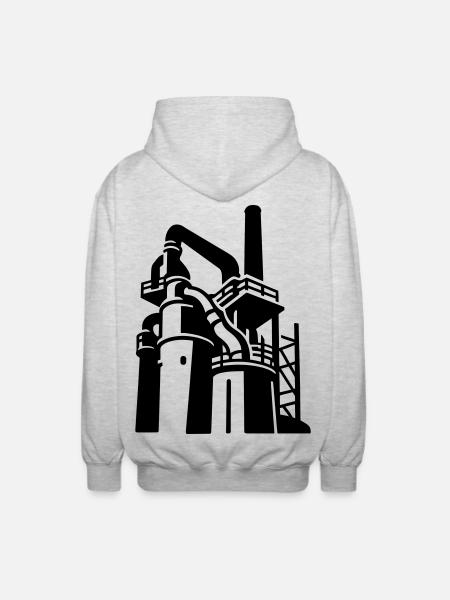 Factory Symbol Völklingen - Unisex Hooded Jacket - light heather grey