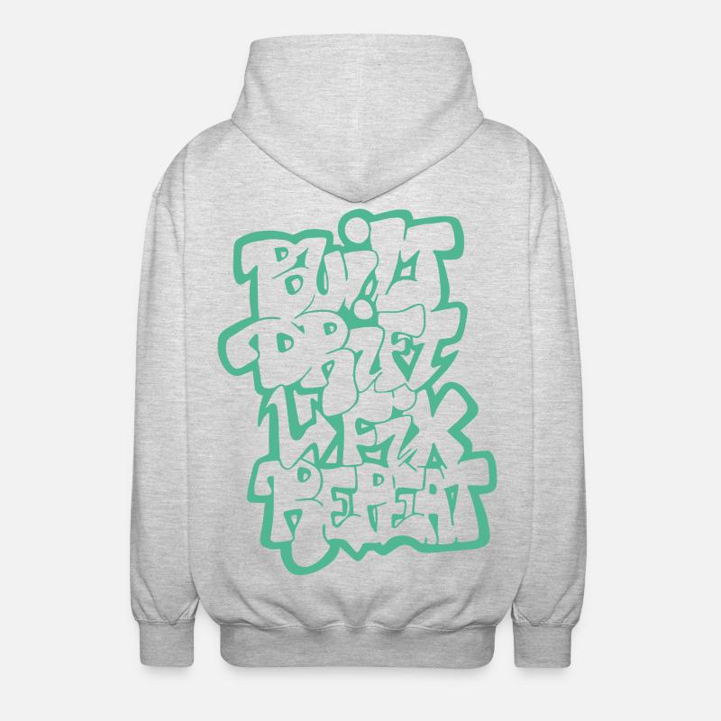 Dérivée construite Fix Répéter 04 - Veste à capuche unisexe - gris clair chiné