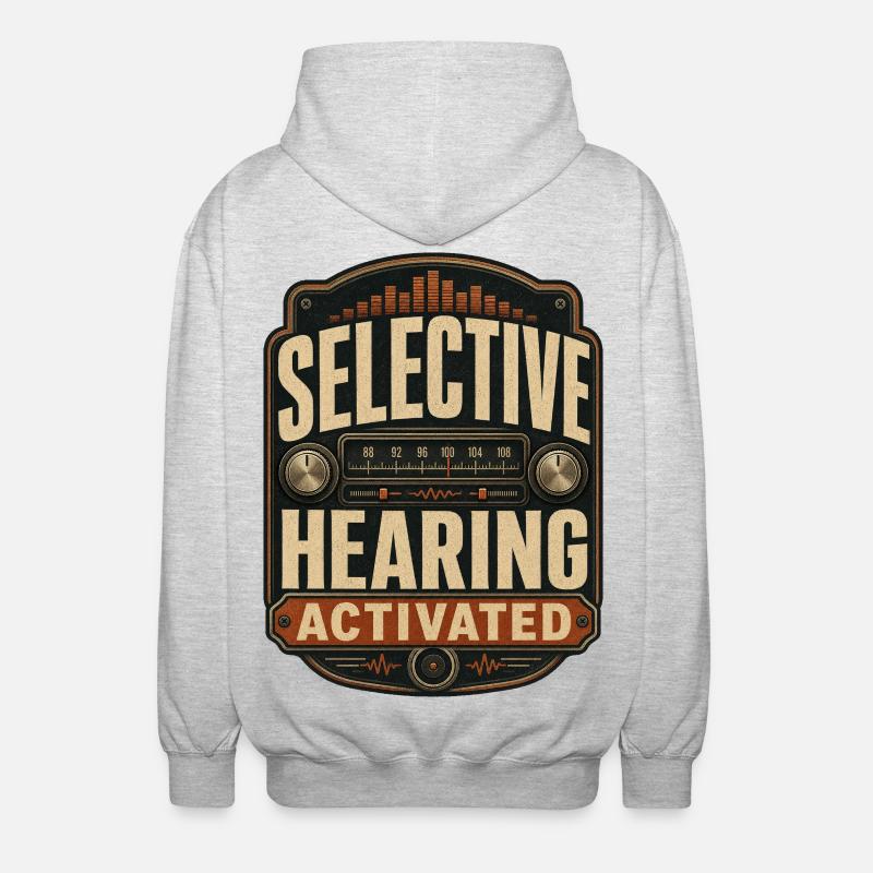 Activation de l’audition sélective - Veste à capuche unisexe - gris clair chiné
