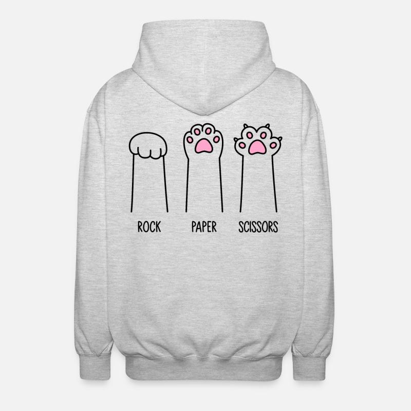 Rock Paper Scissors - Unisex Kapuzenjacke - Hellgrau meliert