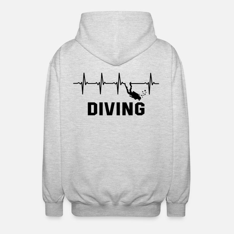 Plongée - Veste à capuche unisexe - gris clair chiné