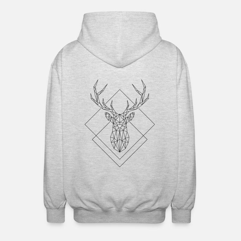 Polygon Hirsch - Veste à capuche unisexe - gris clair chiné