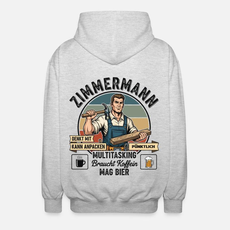 Le charpentier - Veste à capuche unisexe - gris clair chiné