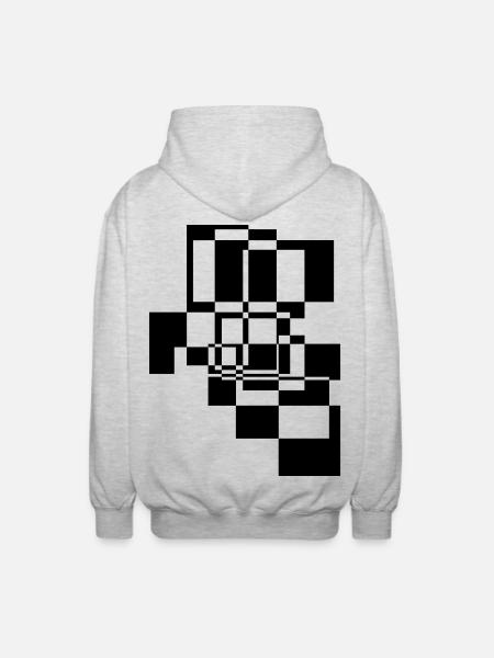 Abstract Shapes and Patterns Gift - Unisex Hooded Jacket - light heather grey