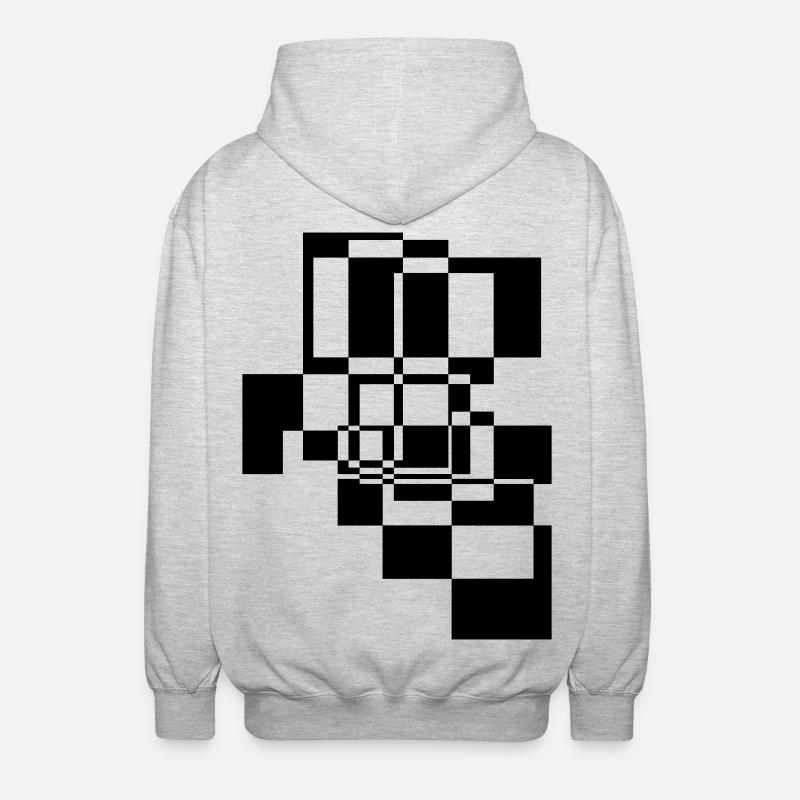 Abstract Shapes and Patterns Gift - Unisex Hooded Jacket - light heather grey