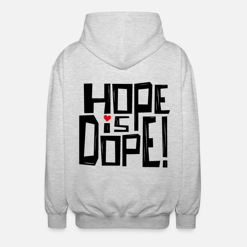 HOPE is... - Unisex Kapuzenjacke - Hellgrau meliert