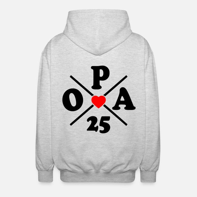 Papy 2025 - Veste à capuche unisexe - gris clair chiné