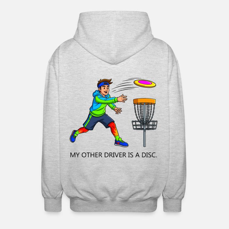 Disc-Golf-Spieler - Unisex Kapuzenjacke - Hellgrau meliert