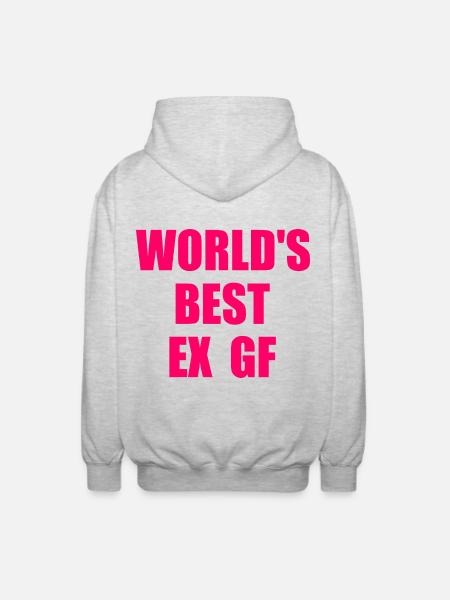 worlds best ex gf - Unisex Hooded Jacket - light heather grey