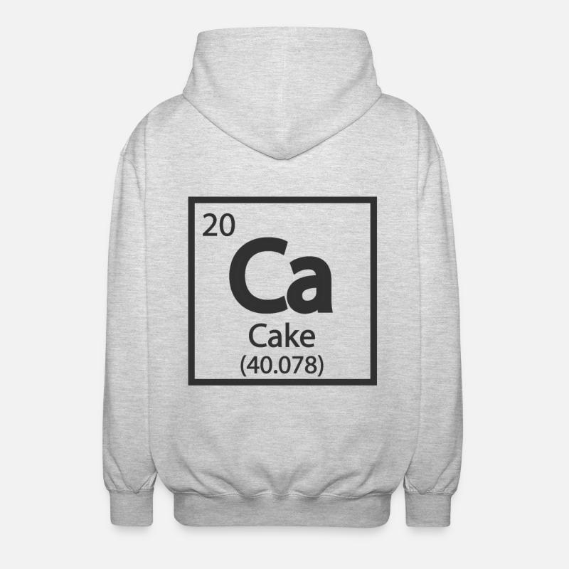 Cake Element Periodensystem - Unisex Kapuzenjacke - Hellgrau meliert