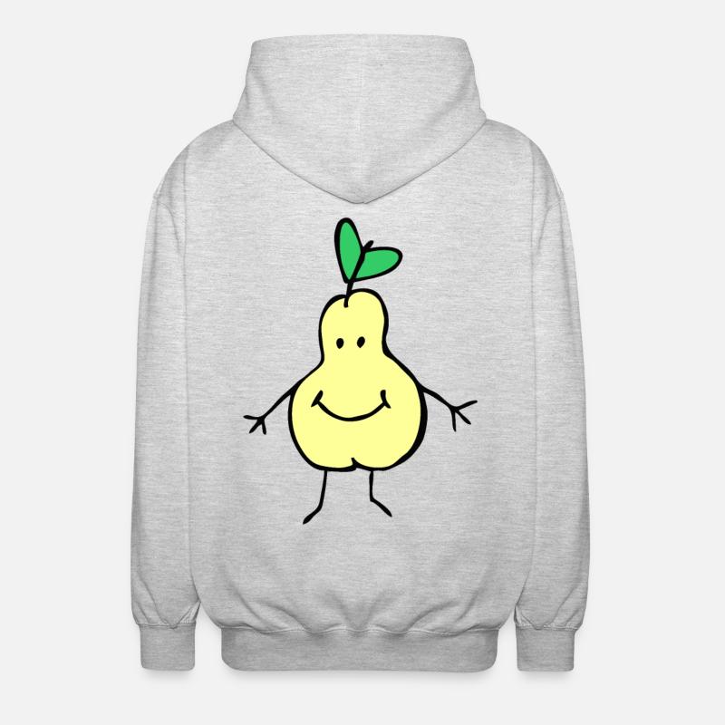 Eine lächelnde Birne - Unisex Kapuzenjacke - Hellgrau meliert