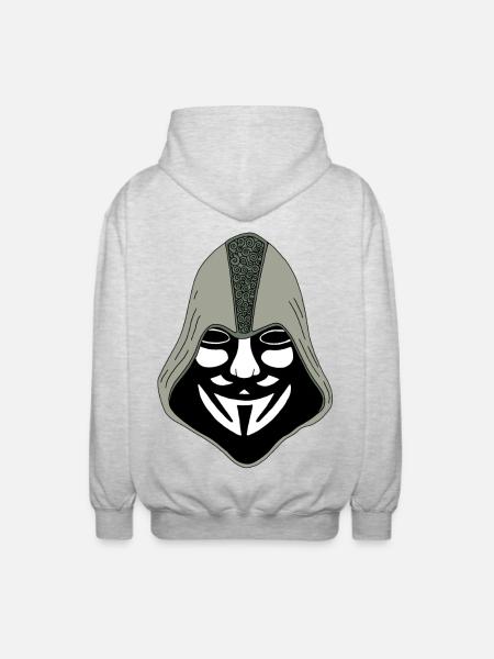 Anonymous - Unisex Hooded Jacket - light heather grey