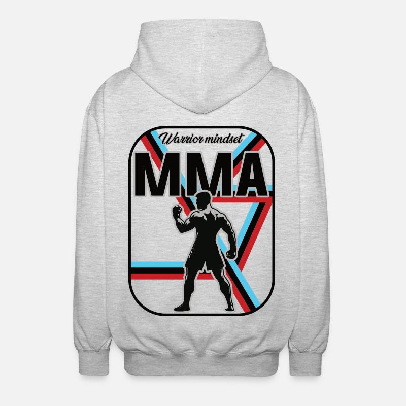 MMA Design – Warrior Mindset - Unisex Kapuzenjacke - Hellgrau meliert
