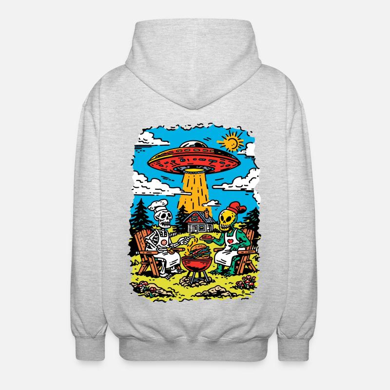Barbecue de la fin du monde - Veste à capuche unisexe - gris clair chiné