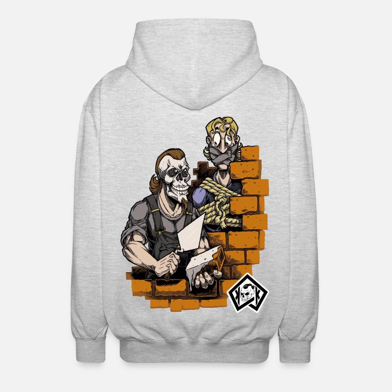 Bricklayer, master mason, craftsman, construction technician - Unisex Hooded Jacket - light heather grey