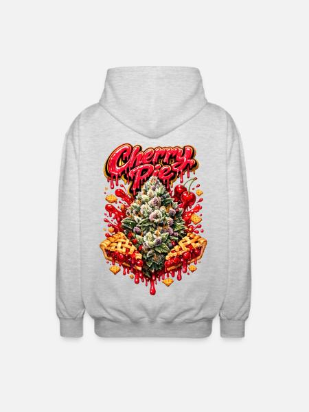 Cherry Pie Graffiti Print - Veste à capuche unisexe - gris clair chiné
