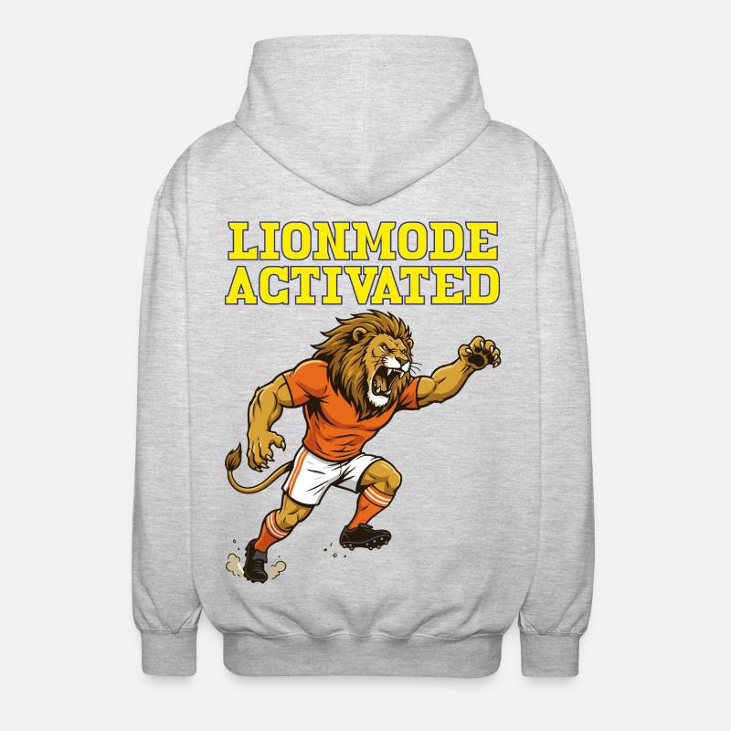LionModeActivated - Unisex Hooded Jacket - light heather grey