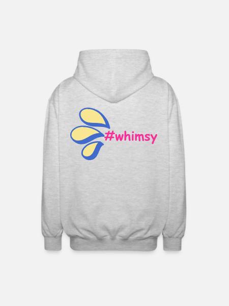 Hatch tag whimsy slogan - Unisex Hooded Jacket - light heather grey