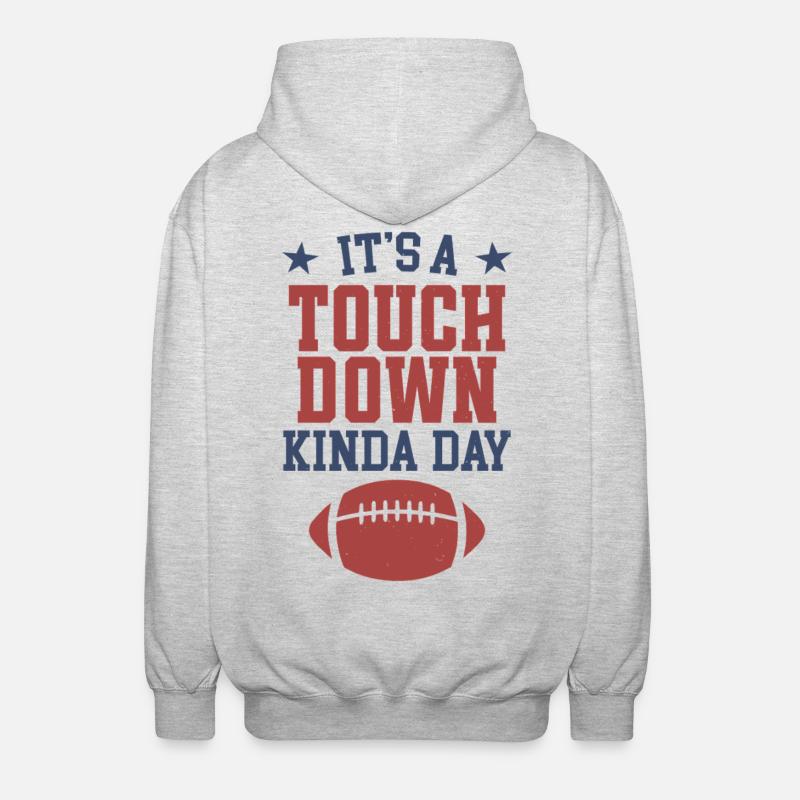 It's a touchdown kinda day - Unisex Hooded Jacket - light heather grey