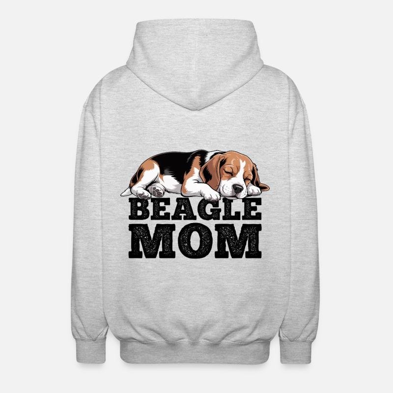 Beagle Mama - Unisex Kapuzenjacke - Hellgrau meliert