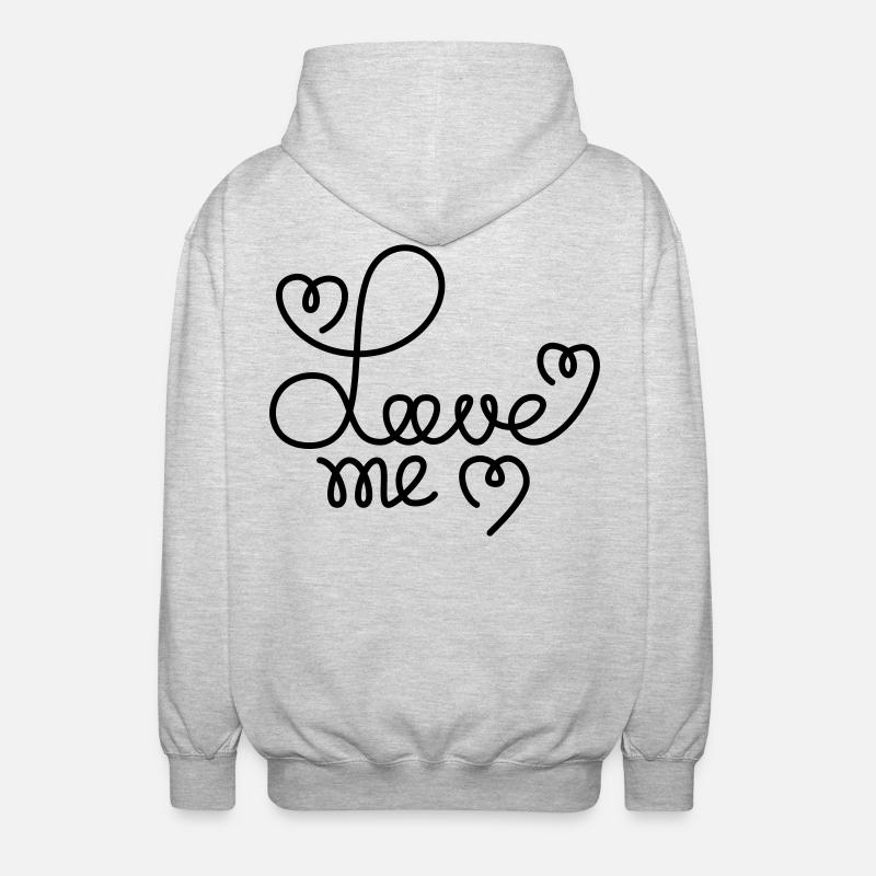 Aimez-moi - Veste à capuche unisexe - gris clair chiné