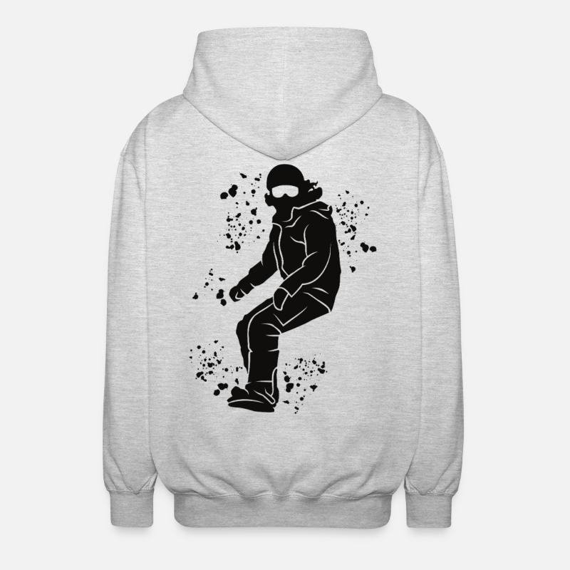 Snowboarder Snowboarding Snowboard - Unisex Hooded Jacket - light heather grey