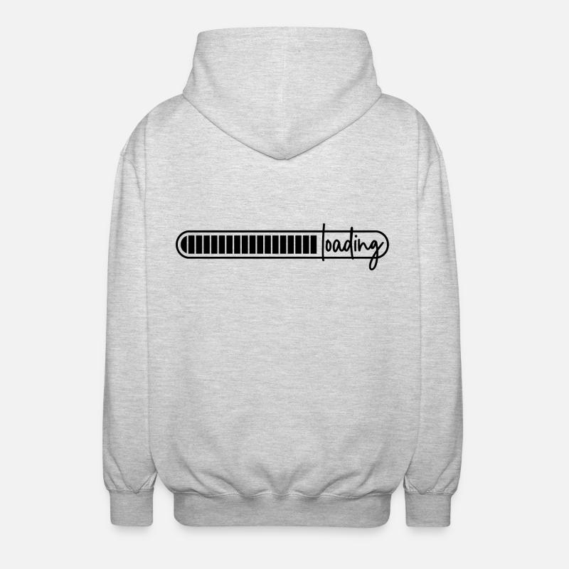 loading bar - loading - loading - Unisex Hooded Jacket - light heather grey