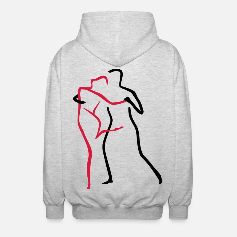 Tango-2 - Unisex Kapuzenjacke - Hellgrau meliert