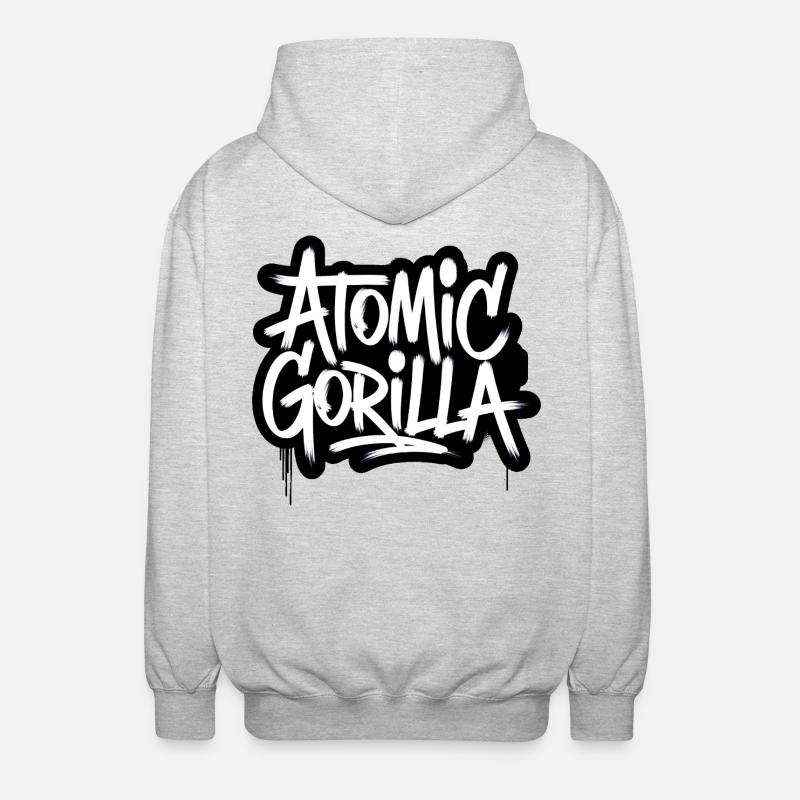 Atomic Gorilla - Unisex Hooded Jacket - light heather grey