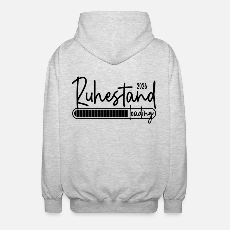 Ruhestand 2026 loading - Unisex Kapuzenjacke - Hellgrau meliert