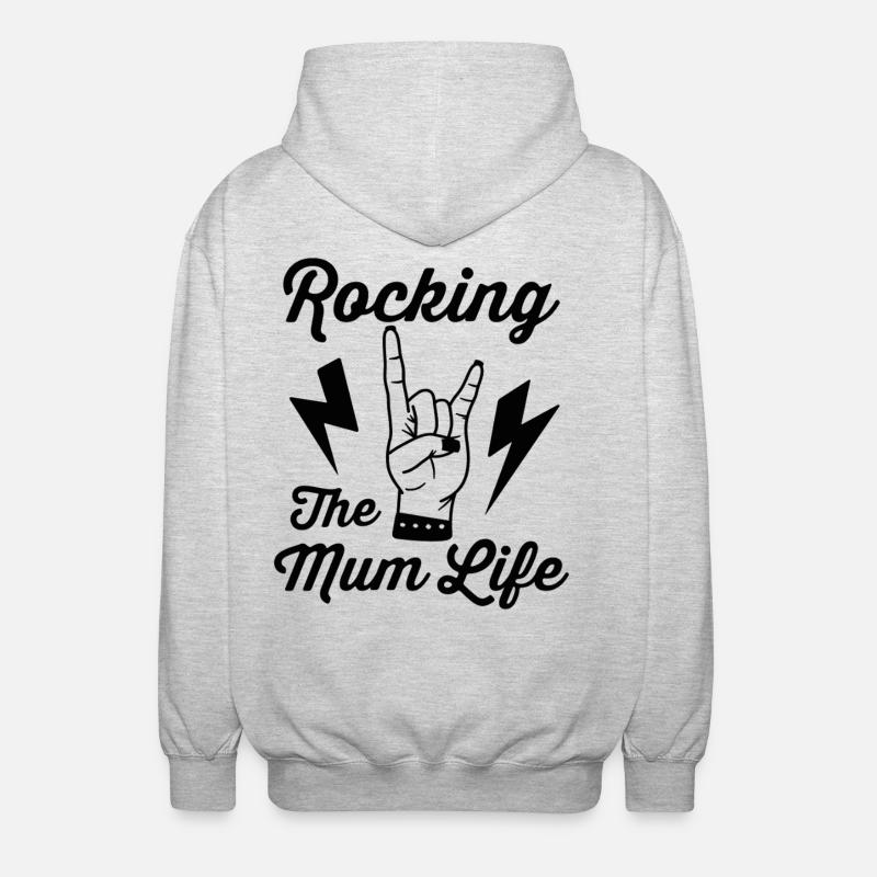Das Mutterleben rocken - Unisex Kapuzenjacke - Hellgrau meliert