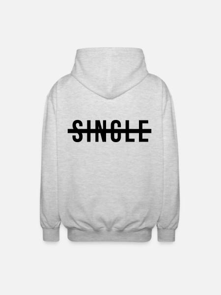 No longer single - Unisex Hooded Jacket - light heather grey