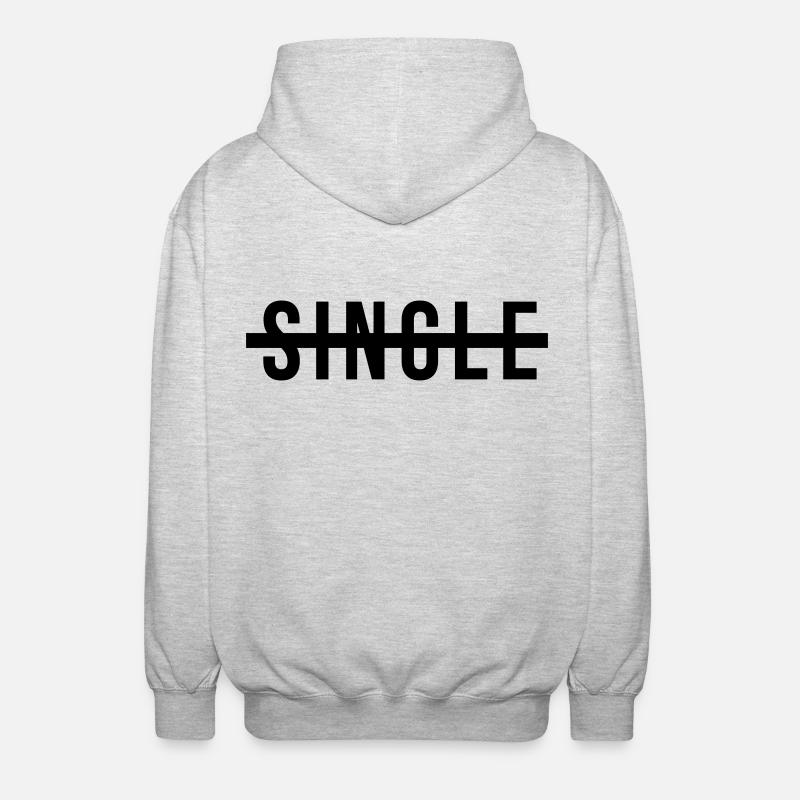 No longer single - Unisex Hooded Jacket - light heather grey