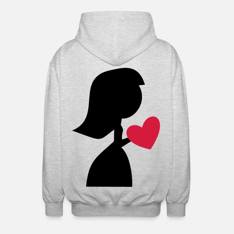 bride - Unisex Hooded Jacket - light heather grey