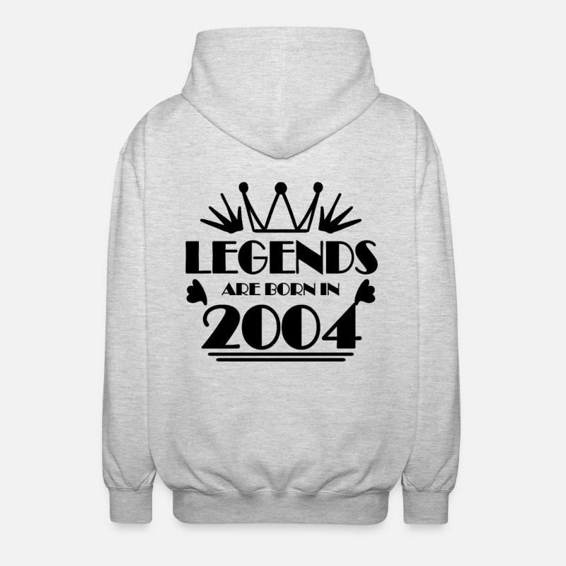 2004 - Né en 2004 - Veste à capuche unisexe - gris clair chiné