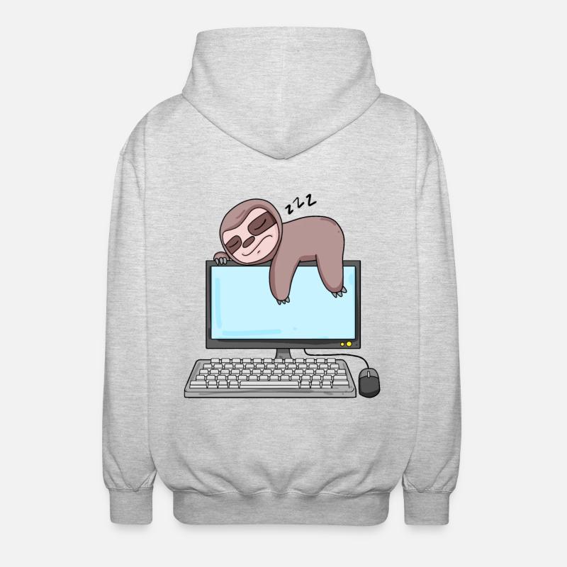 Computer Nerd Programmierer Geschenk - Unisex Kapuzenjacke - Hellgrau meliert